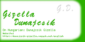 gizella dunajcsik business card